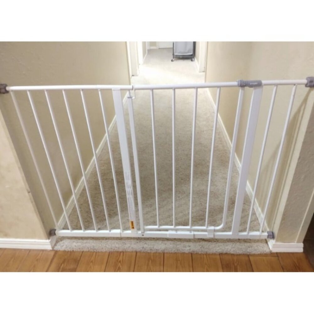 Easy Open 47-Inch Super Wide Walk Thru Baby Gate, Bonus Kit, 4"&12", Pack of 1
